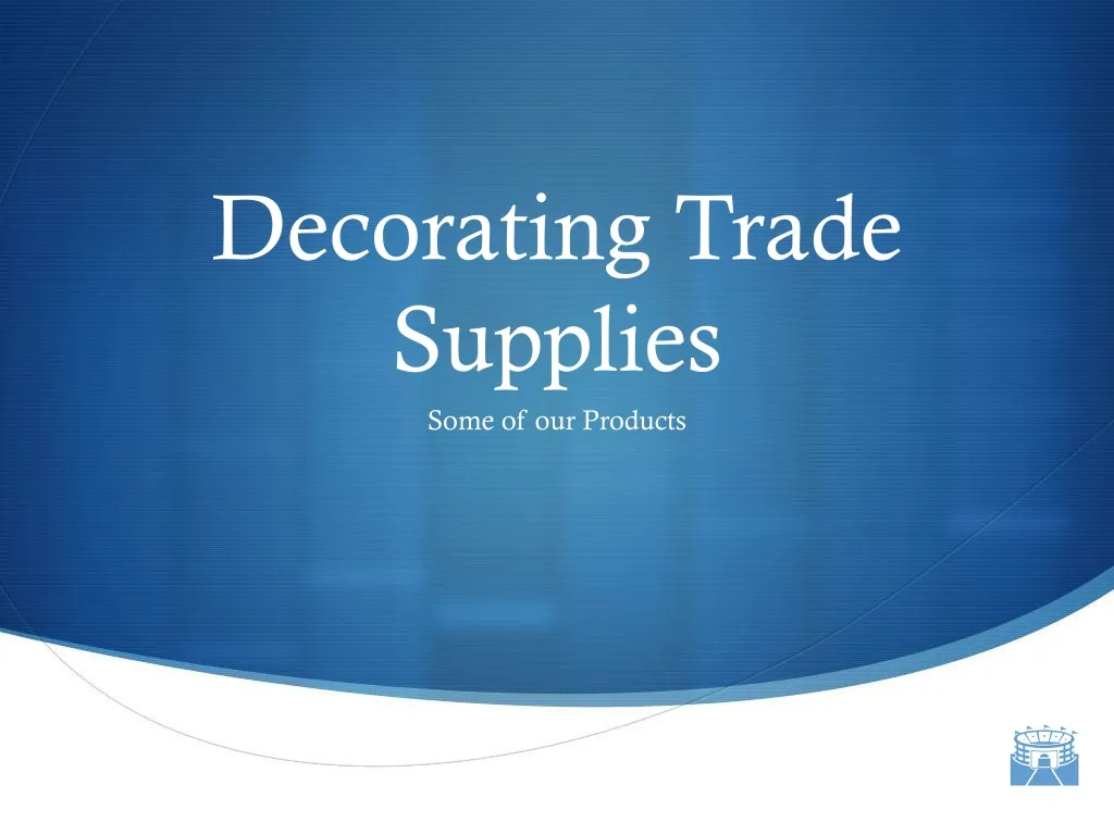 decorating trade supplies