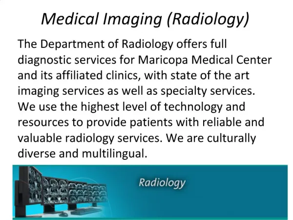 Medical Imaging Radiology