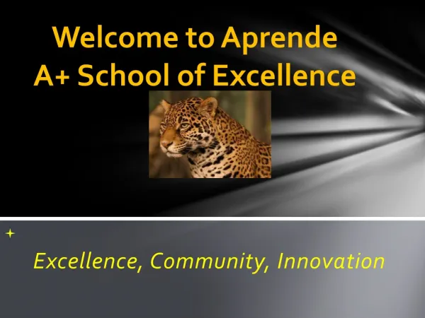 Welcome to Aprende A+ School of Excellence