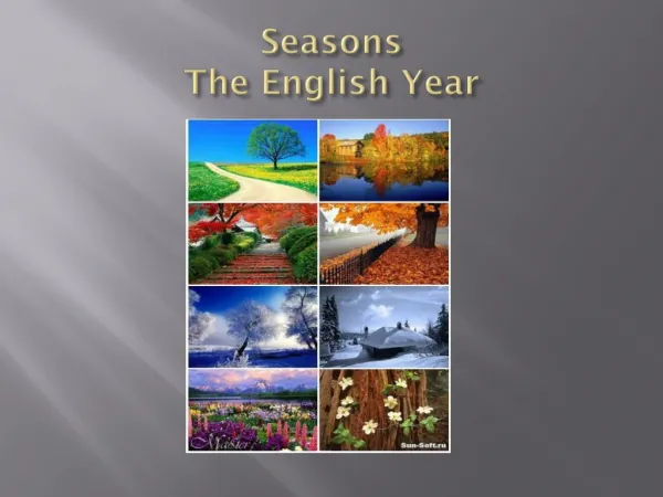 Seasons The English Year