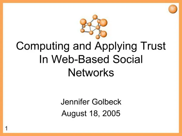 Computing and Applying Trust In Web-Based Social Networks