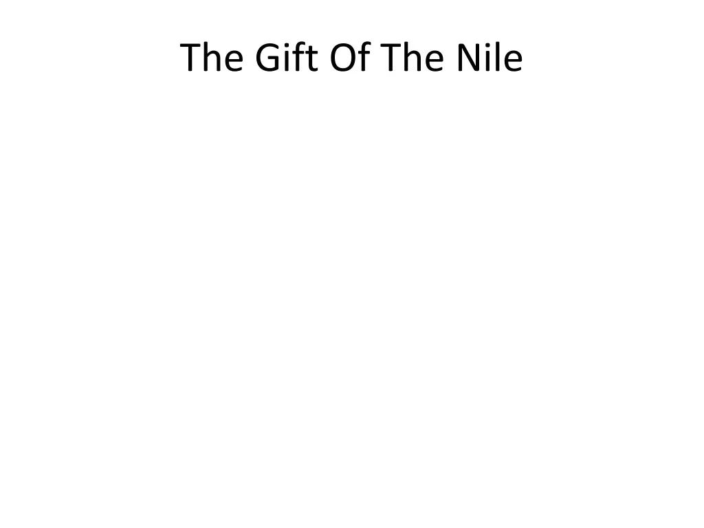 the gift of the nile