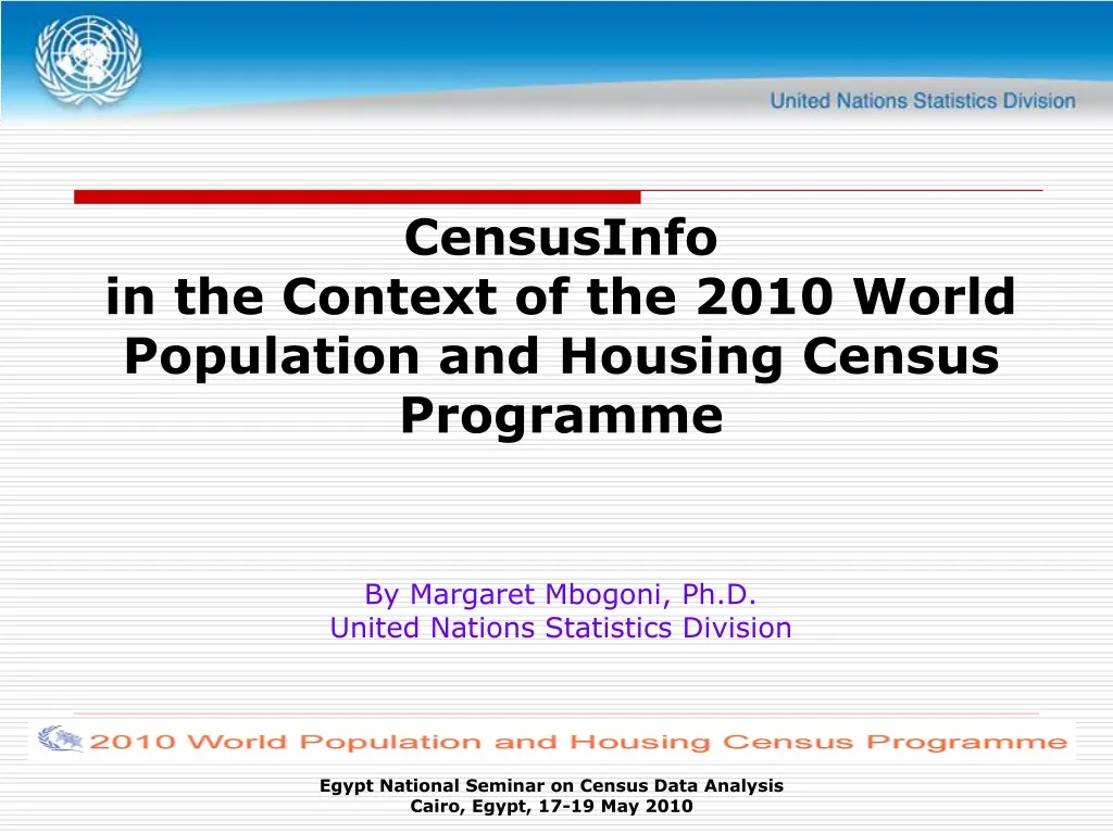 censusinfo in the context of the 2010 world