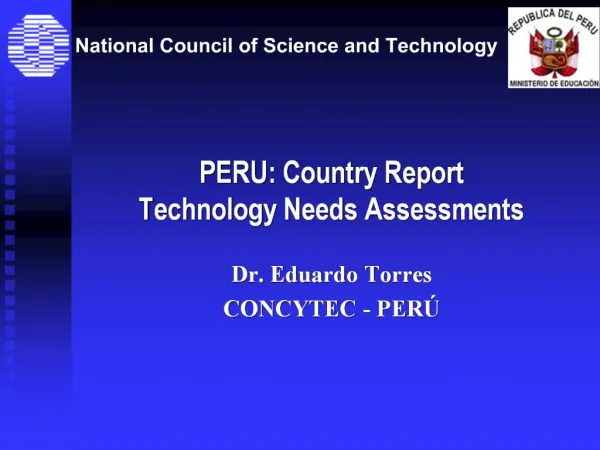 PERU: Country Report Technology Needs Assessments