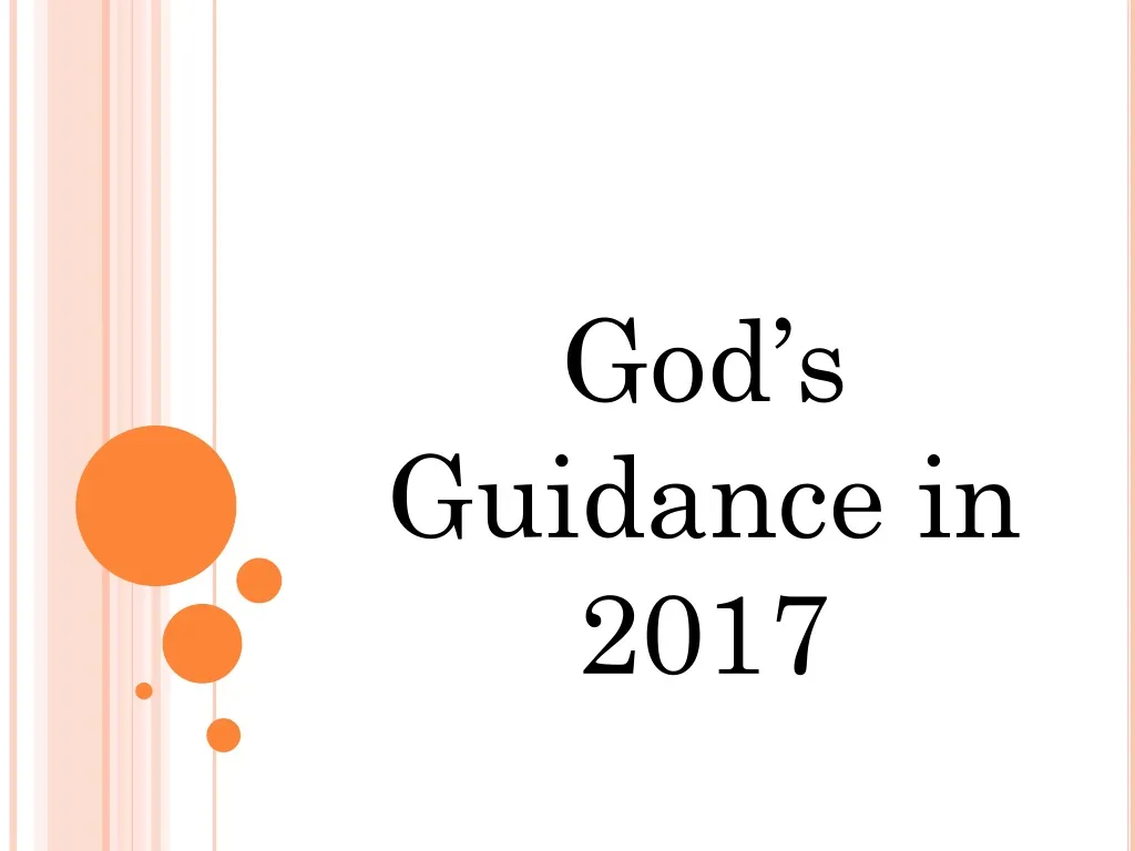god s guidance in 2017