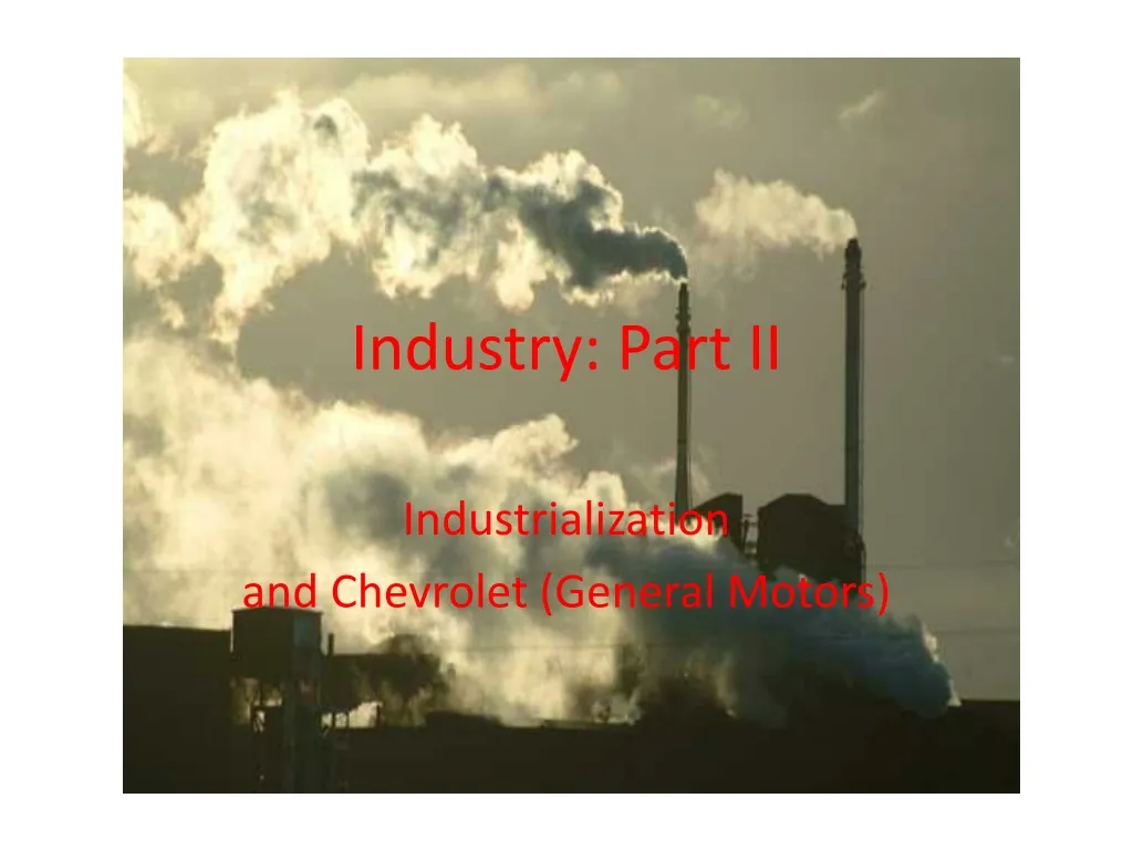 industry part ii