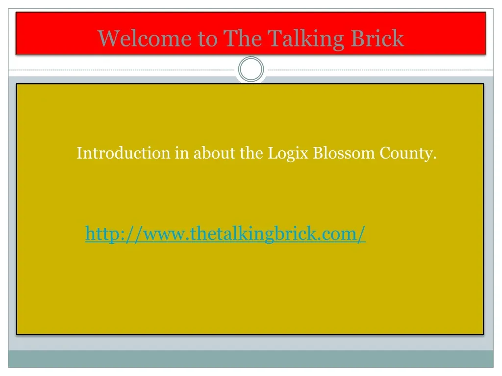 welcome to the talking brick