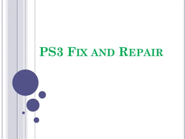 PS3 Fix and Repair