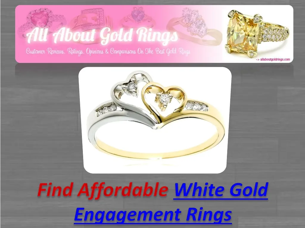 find affordable white gold engagement rings