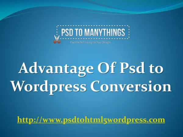 Avantage of psd to wordpress conversion