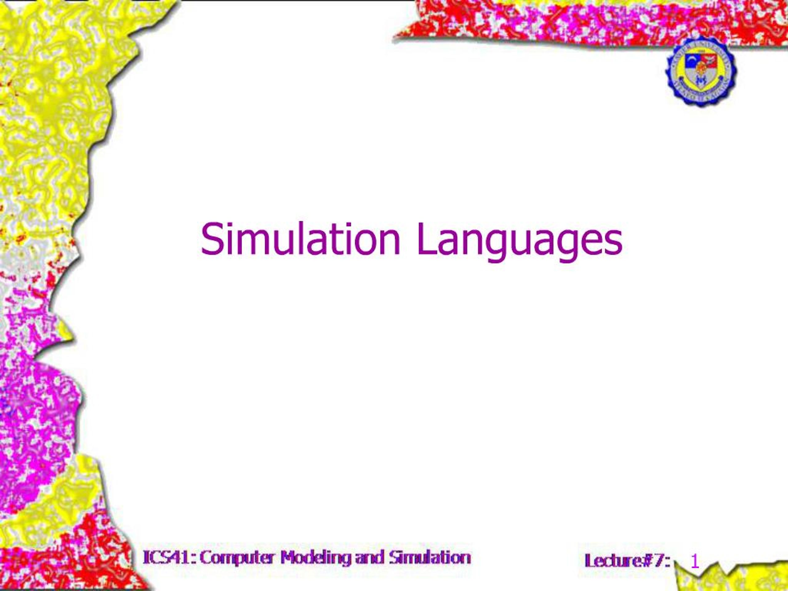 PPT - Exploring Simulation Languages for Dynamic Modeling and Analysis ...
