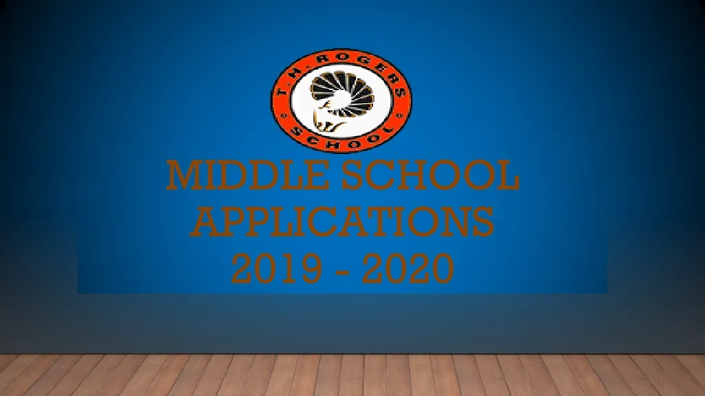 middle school applications 2019 2020
