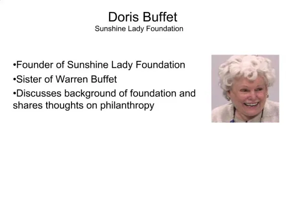 Doris Buffet