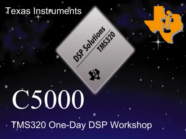 TMS320 One-Day DSP Workshop