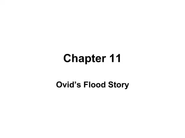 Ovid s Flood Story