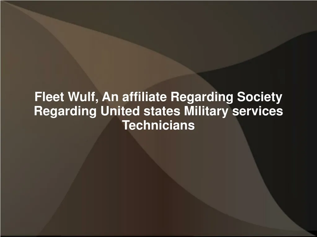 fleet wulf an affiliate regarding society