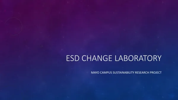 ESD Change Laboratory
