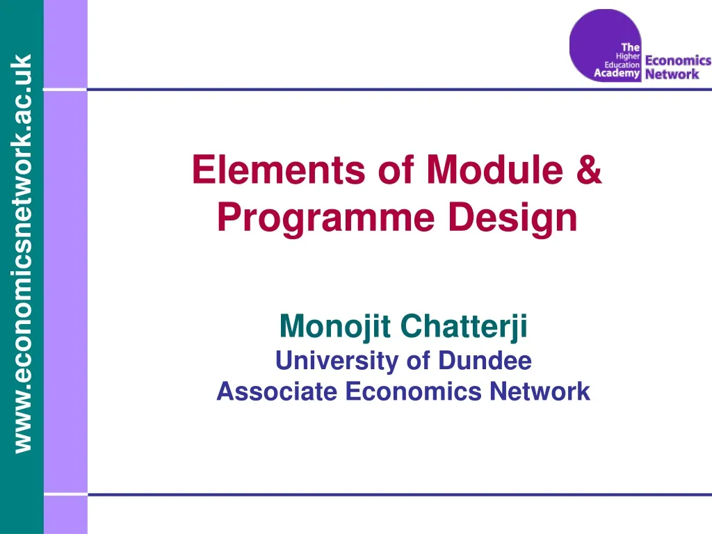 elements of module programme design