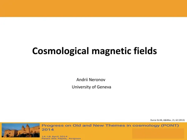 Cosmological magnetic fields