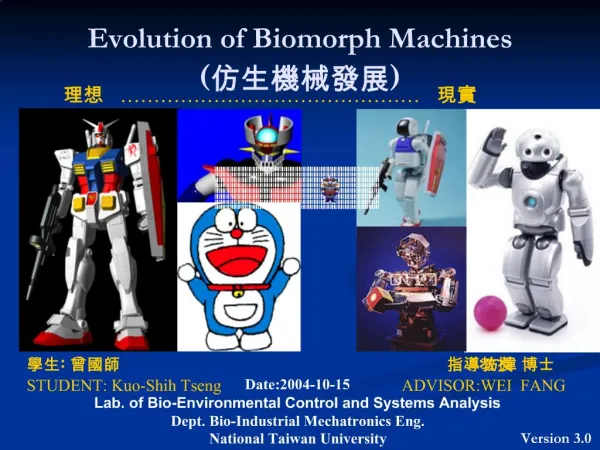 Evolution of Biomorph Machines