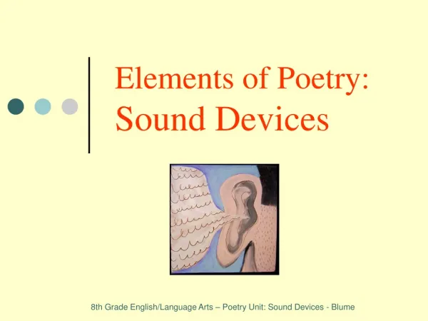 Elements of Poetry: Sound Devices