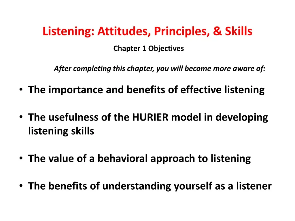 listening attitudes principles skills