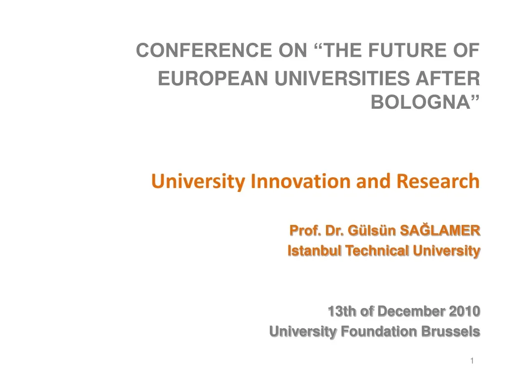 conference on the future of european universities