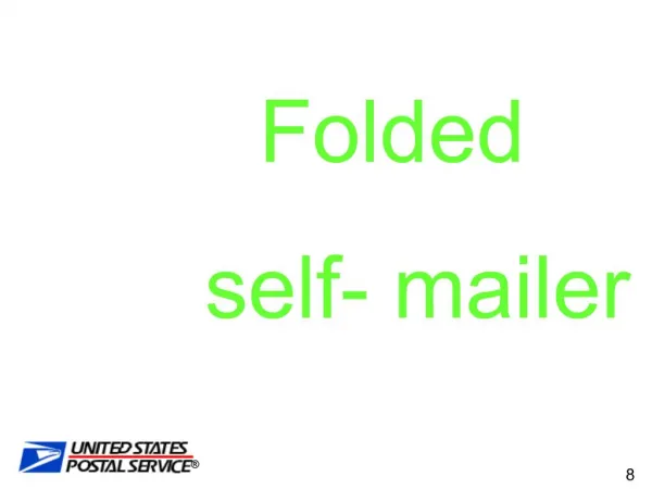 Folded self- mailer
