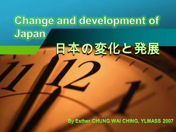 Change and development of Japan