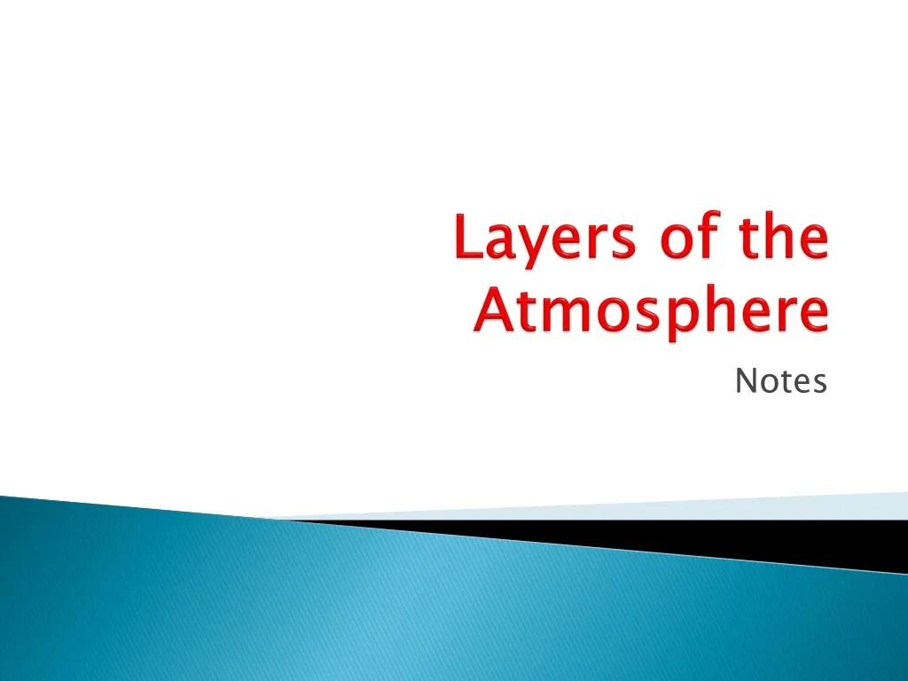 layers of the atmosphere