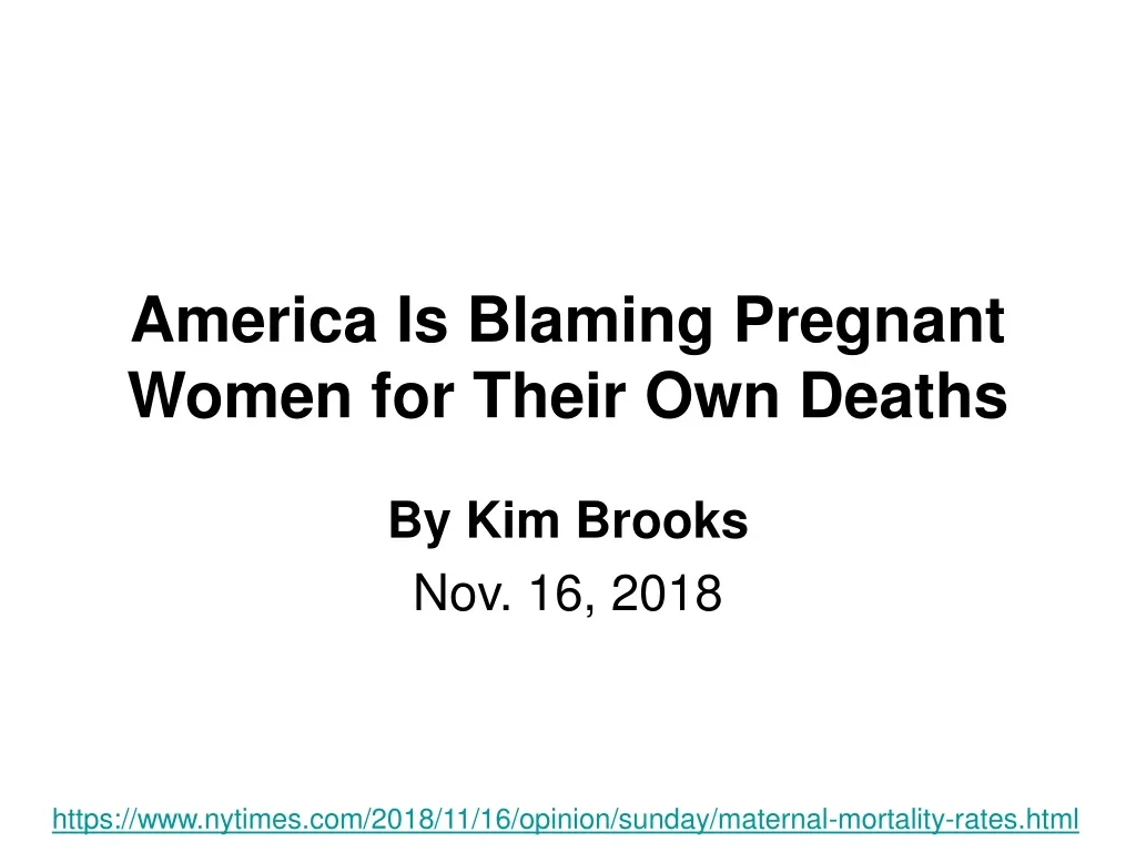 america is blaming pregnant women for their own deaths