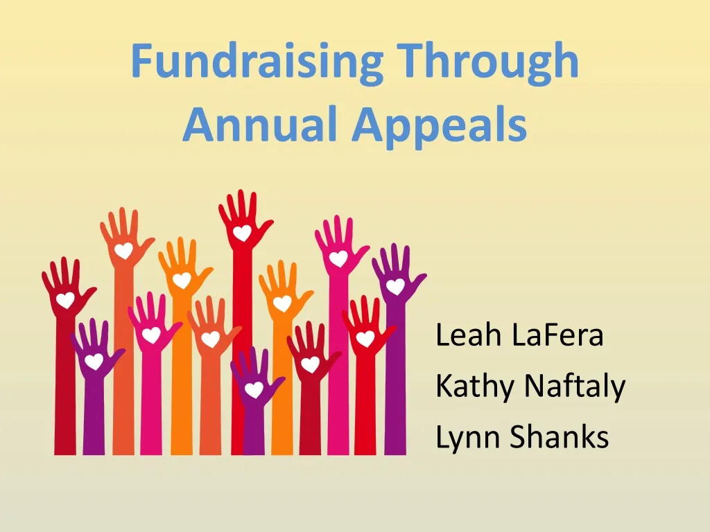 fundraising through annual appeals