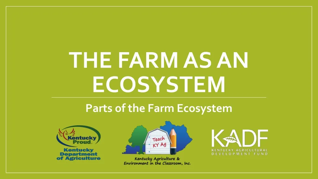 the farm as an ecosystem