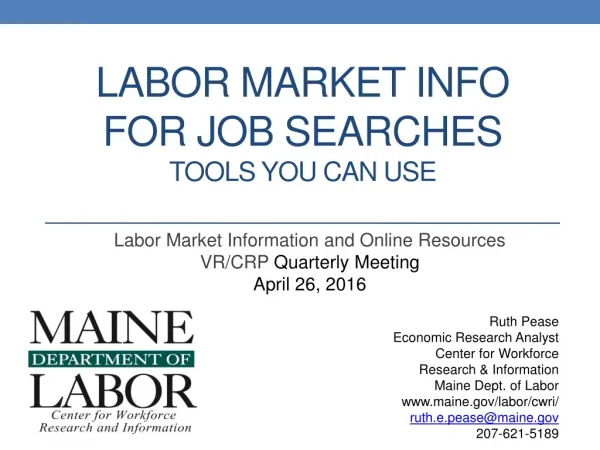 Labor Market Info for JOB SEARCHES tools you can use