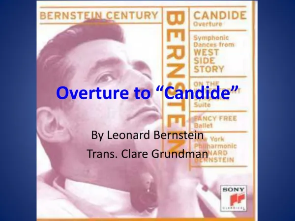 Overture to “ Candide ”
