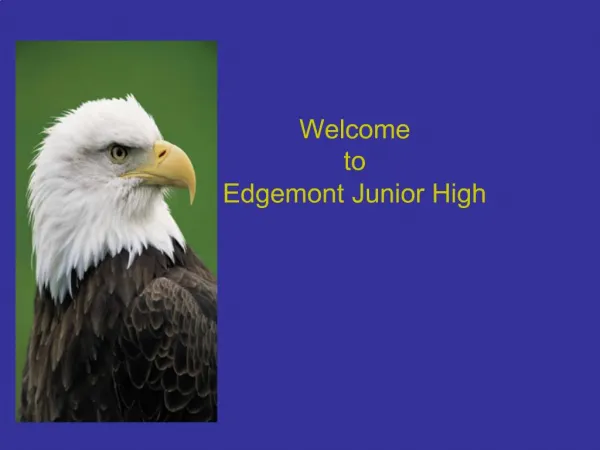 Welcome to Edgemont Junior High
