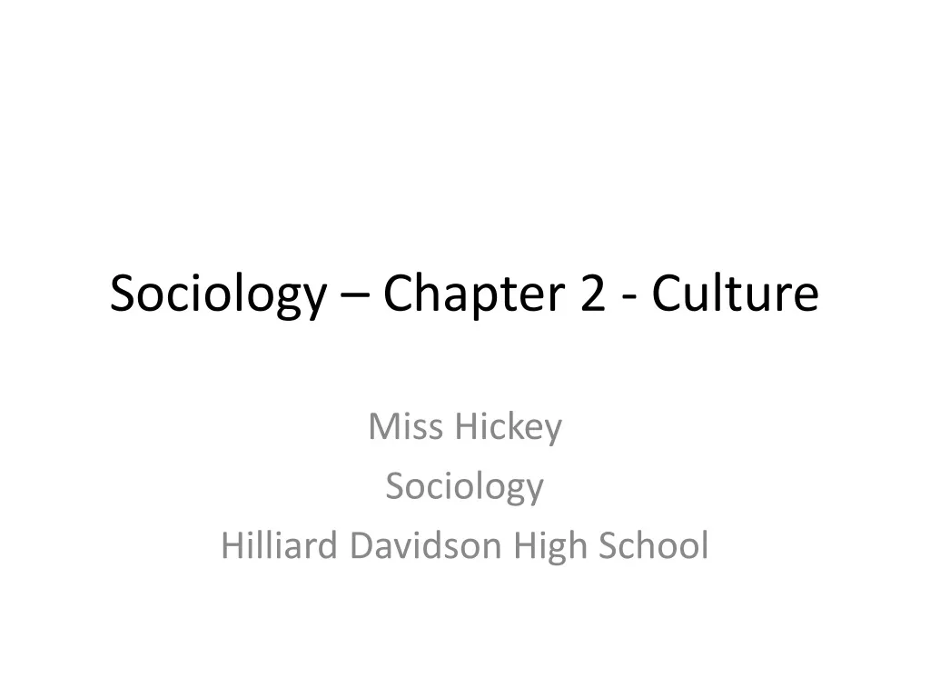 sociology chapter 2 culture