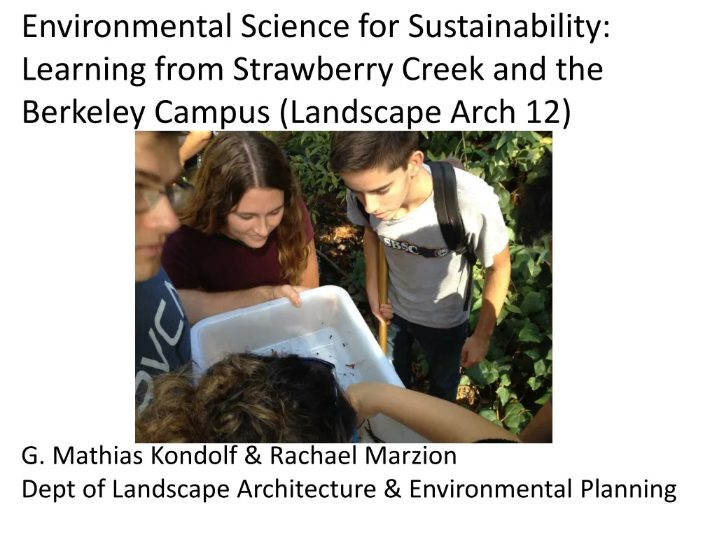environmental science for sustainability learning