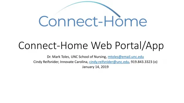 Connect-Home Web Portal/App