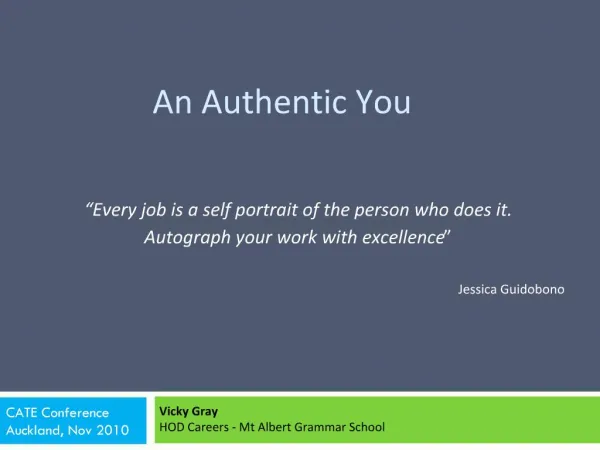 An Authentic You