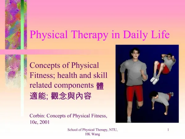 Physical Therapy in Daily Life