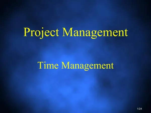 Project Management Time Management