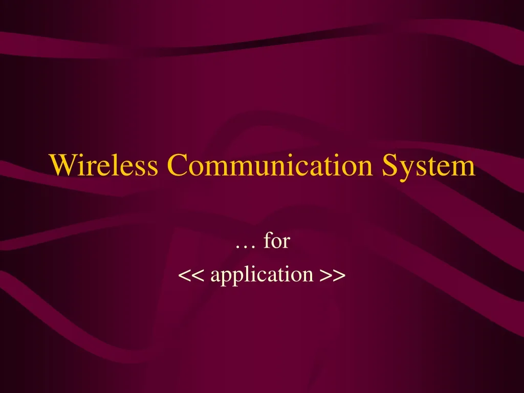 wireless communication system