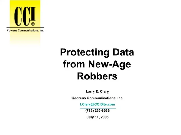 Protecting Data from New-Age Robbers