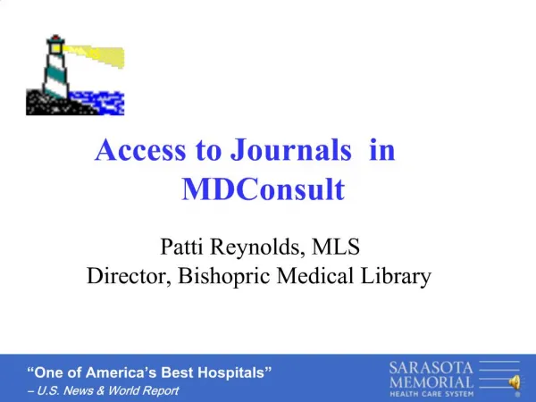 Access to Journals in MDConsult