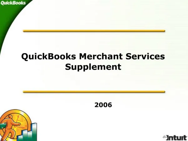 QuickBooks Merchant Services Supplement
