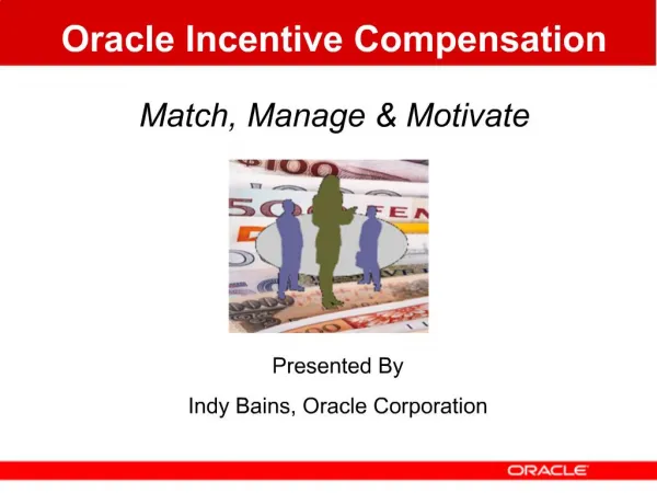 Oracle Incentive Compensation Match, Manage Motivate
