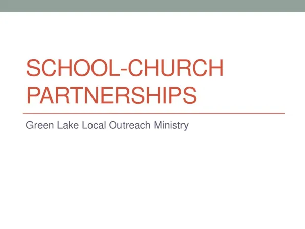 School-Church Partnerships