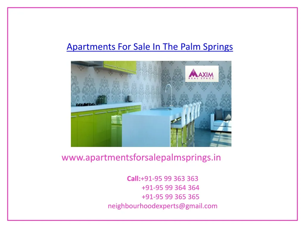 apartments for sale in the palm springs