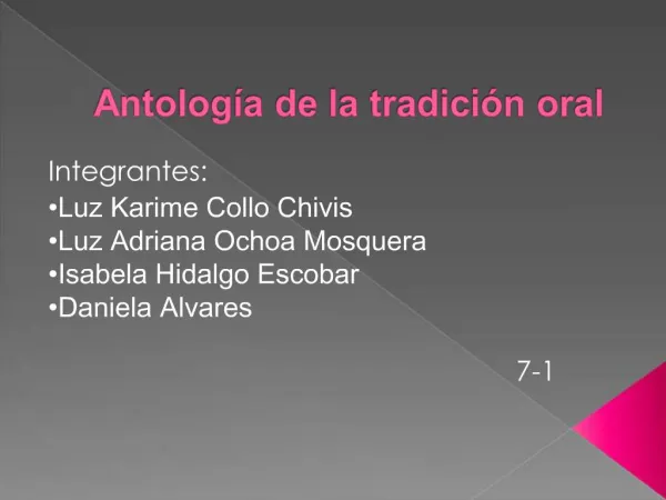 Antolog a de la tradici n oral